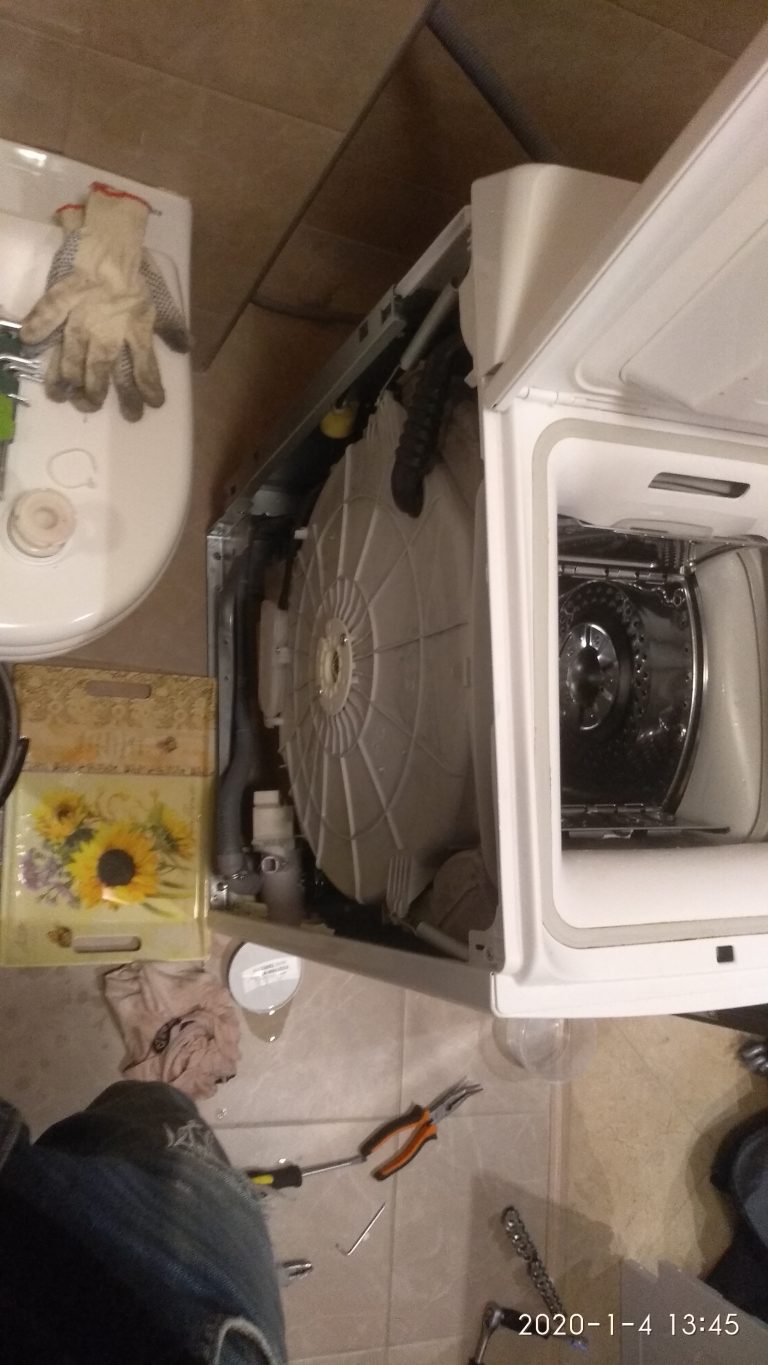 Демонтаж бака стиральной машинки